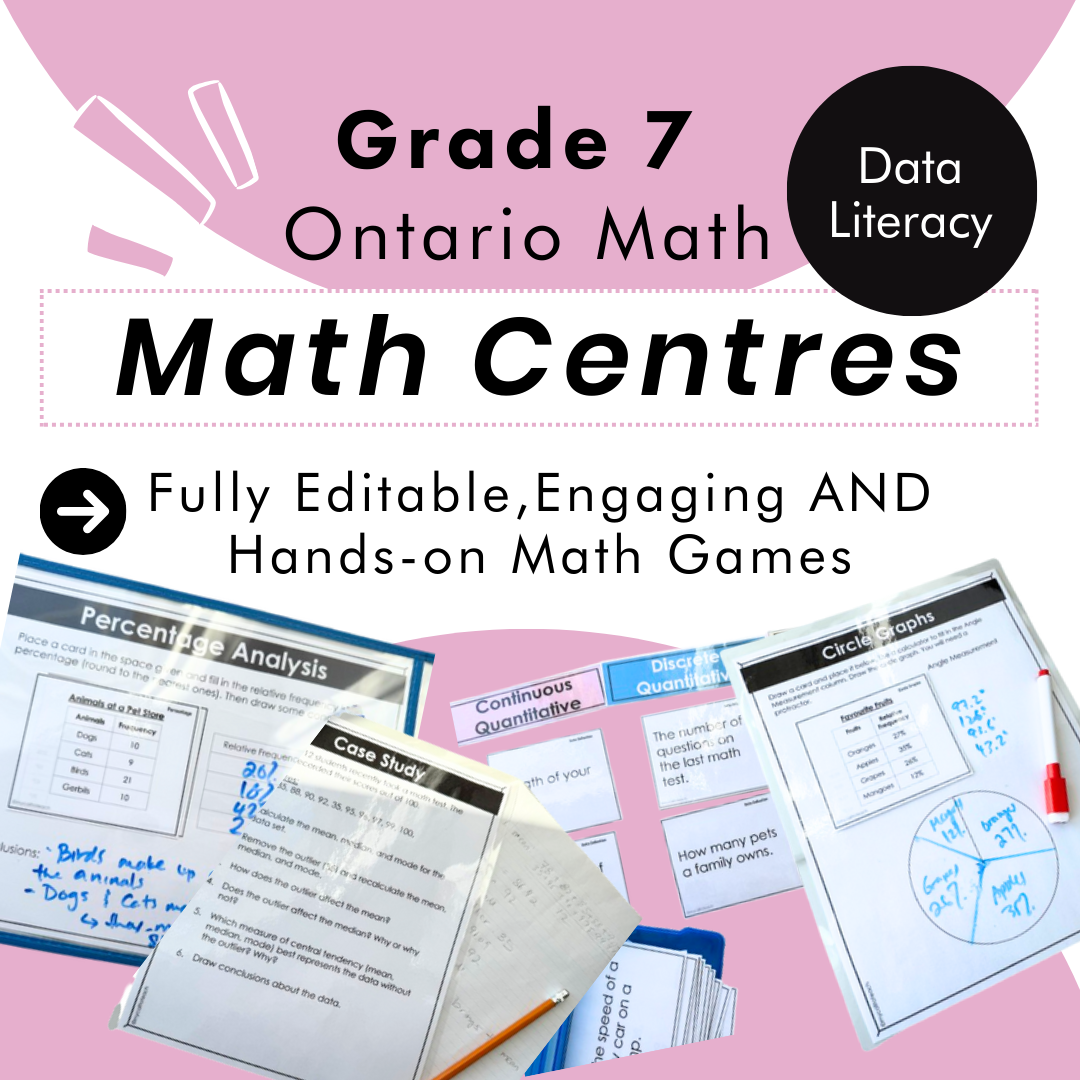 Grade 7 Ontario Math Centres | Data Literacy | Google Slides – My Call ...