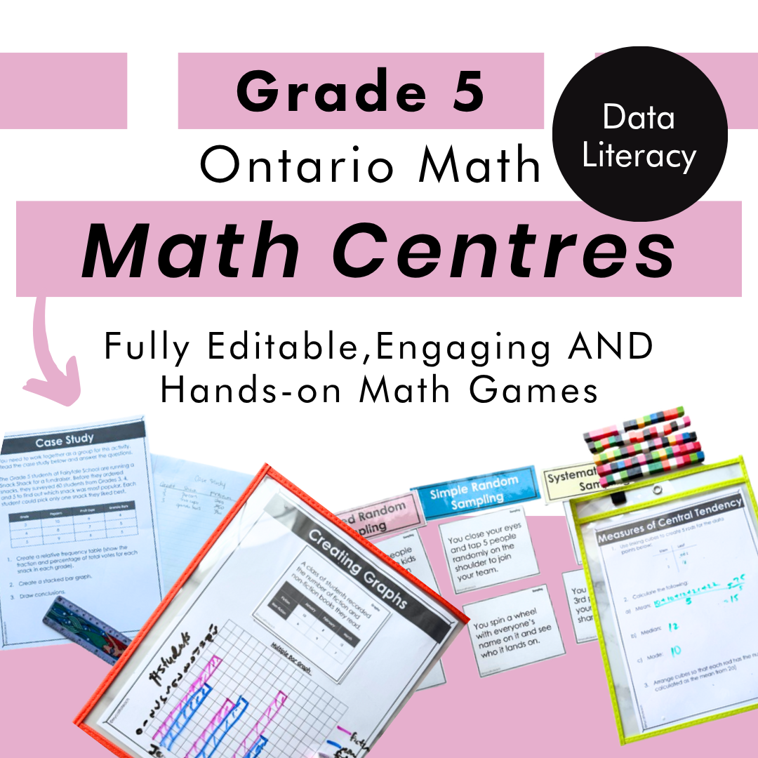 Grade 5 Ontario Math Centres | Data Literacy | Google Slides – My Call ...
