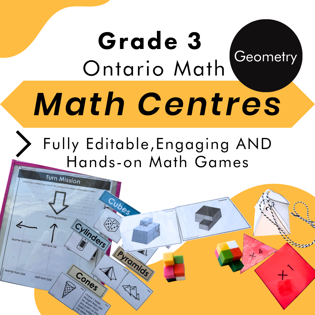 Grade 3 Ontario Math Centres | Geometry | Google Slides – My Call to Teach