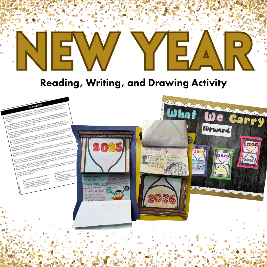 New Year Reflection Activity | New Year 2026 Reading, Writing, Art Cra ...