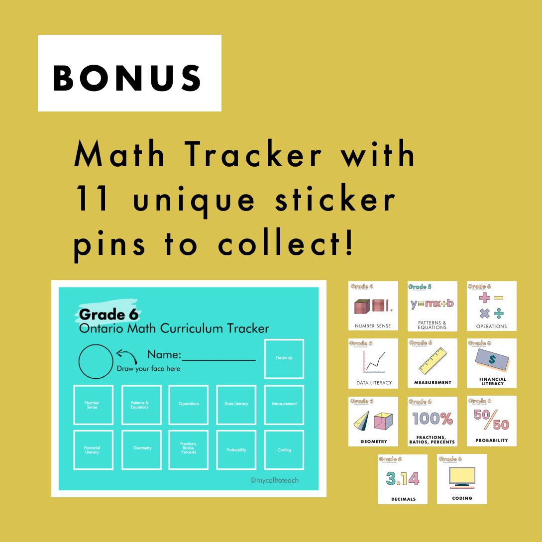 Grade 6 Ontario Math Curriculum | FULL-YEAR Assessments Bundle | Tests ...