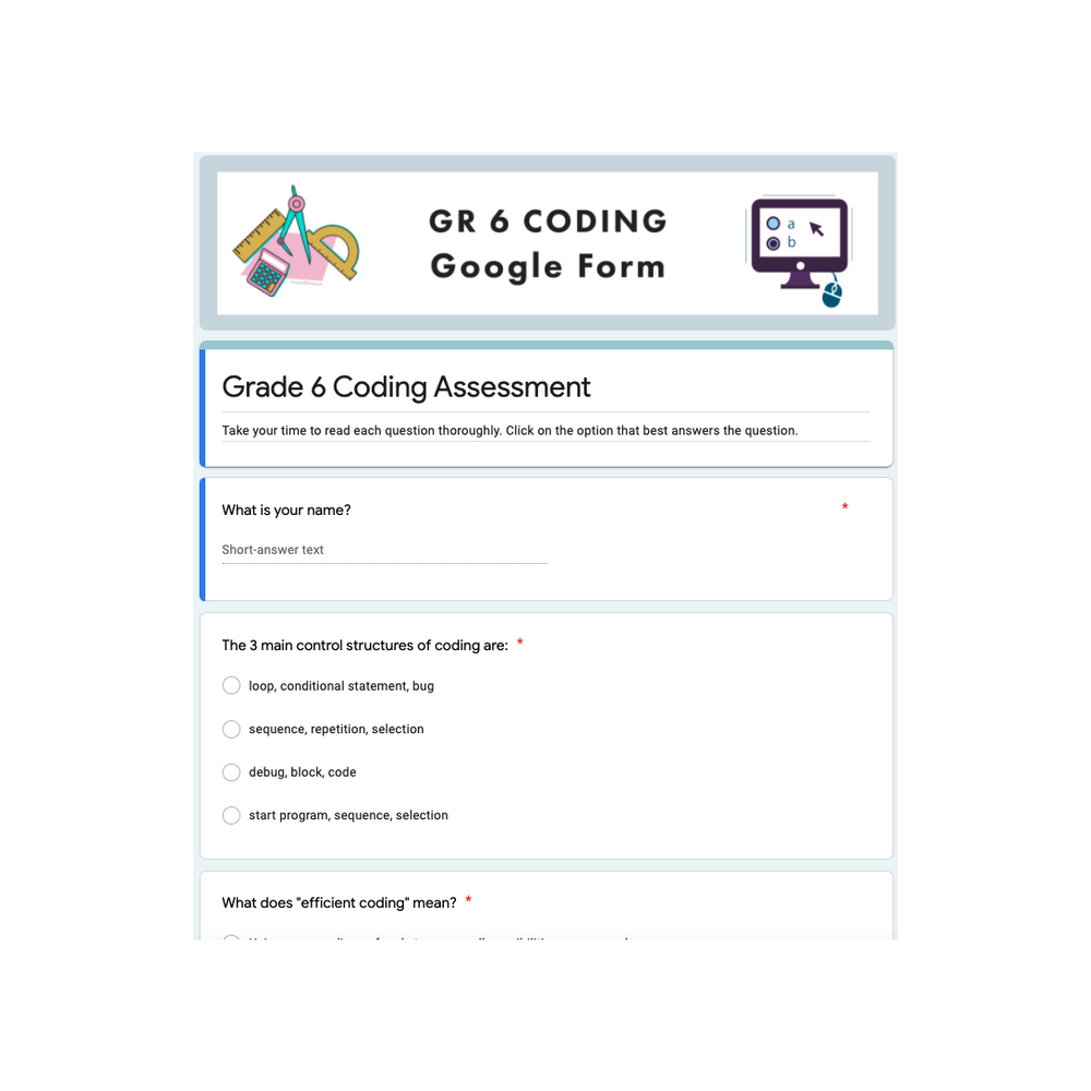 Grade 6 NEW Ontario Math Curriculum - FREE Coding Digital Slides