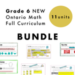 Grade 6 NEW Ontario Math Curriculum Full Year Digital Slides Bundle