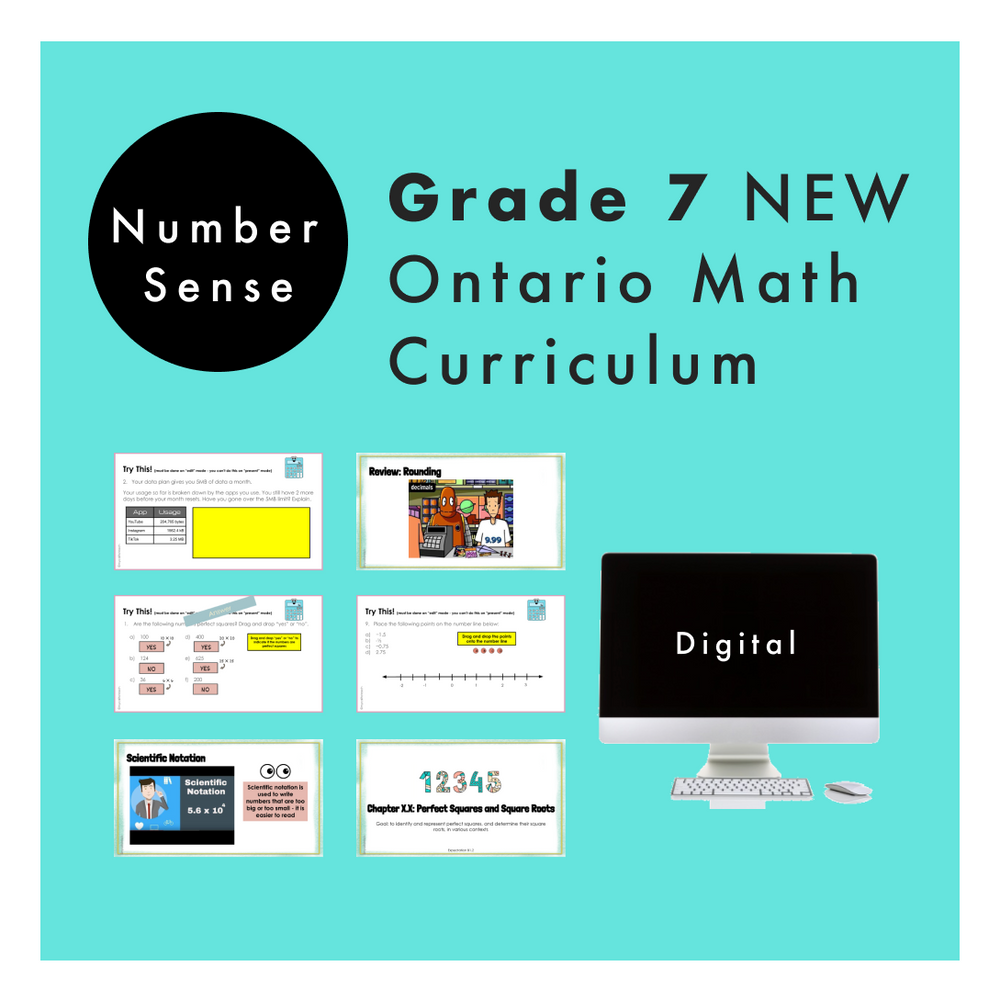 Grade 7 Ontario Math Number Sense Digital Slides
