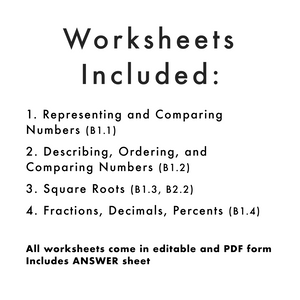 Grade 8 Ontario Math Number Sense Place Value PDF & Editable Worksheets