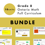 Grade 8 Ontario Math Curriculum Full Year Digital Bundle (all expectations)