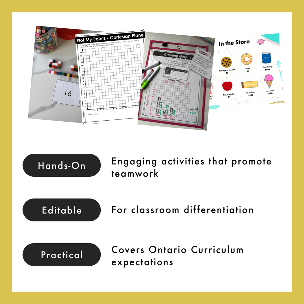 Grade 7 Math Curriculum Full Year Math Centres (activities and games)