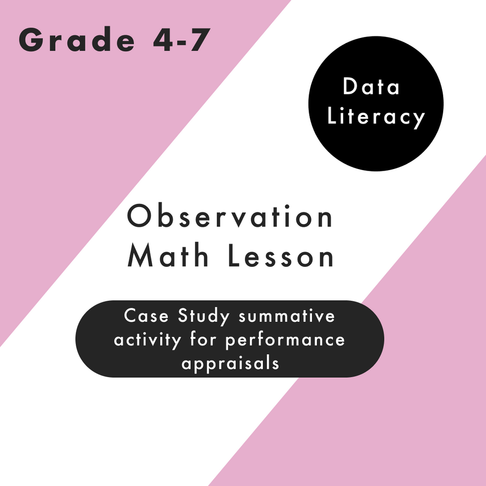 Teacher Performance Appraisal TPA Coffee Shop Case Study Grades 4-7 Data Literacy