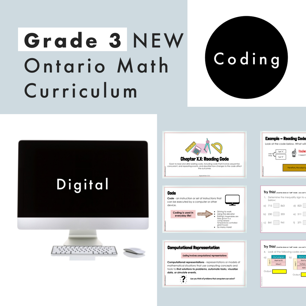 FREE Grade 3 Ontario Math Curriculum | Coding | Digital Google Slides ...