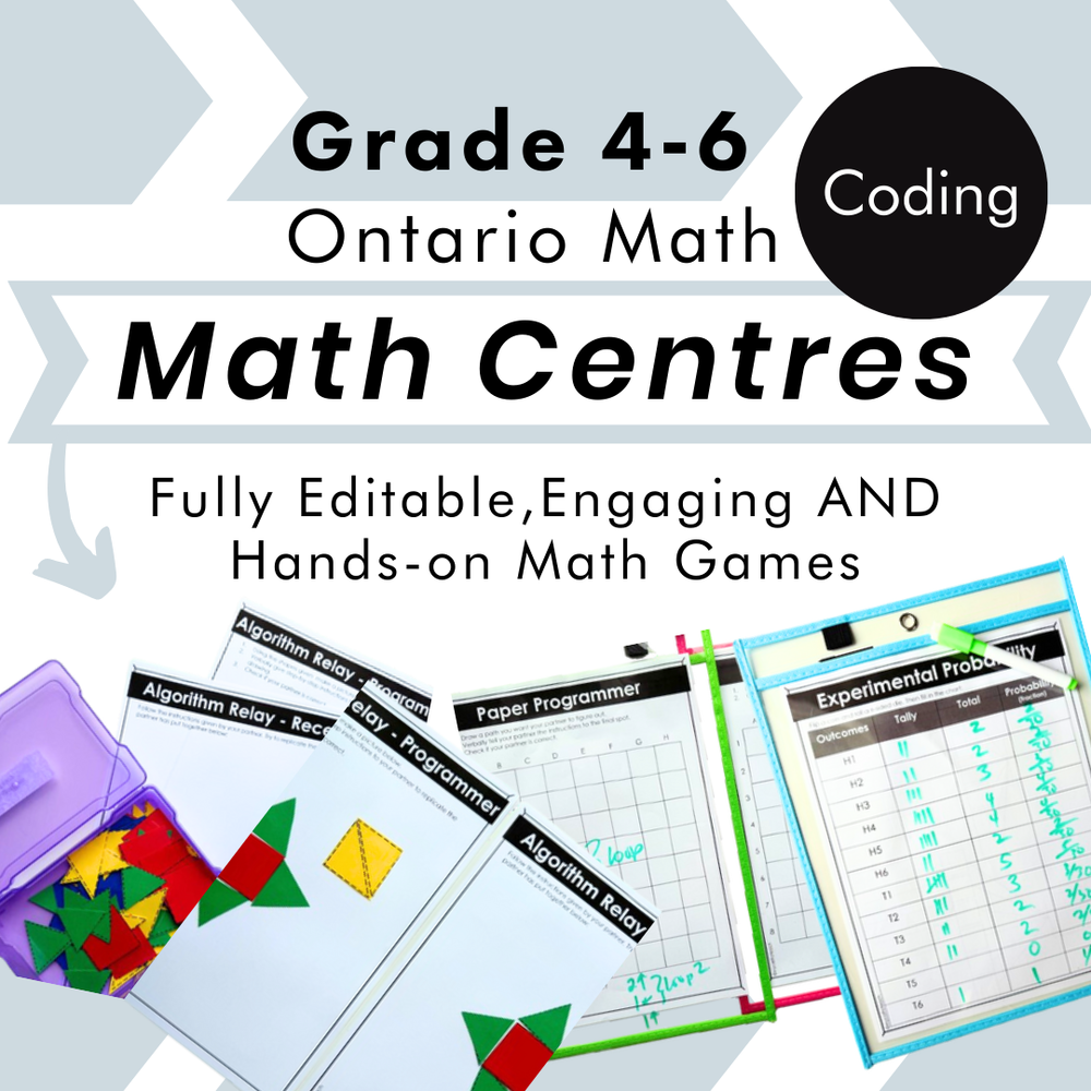 Grade 4 5 6 Math Centres - Coding Curriculum