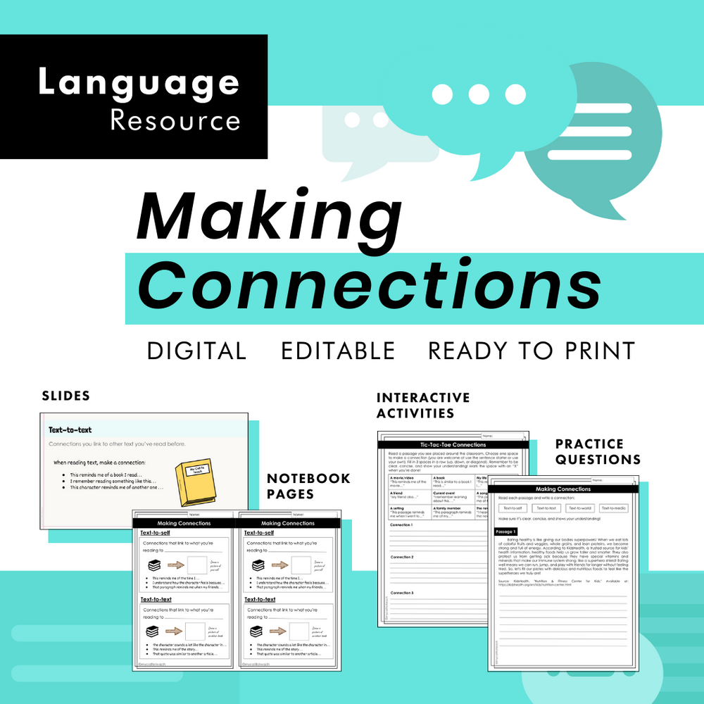 Grade 4 5 6 Making Connections Reading and Writing - NEW Ontario Language Curriculum
