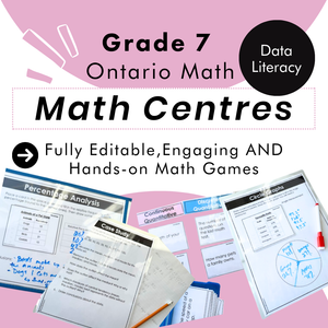 Grade 7 Math Centres - Data Literacy Curriculum