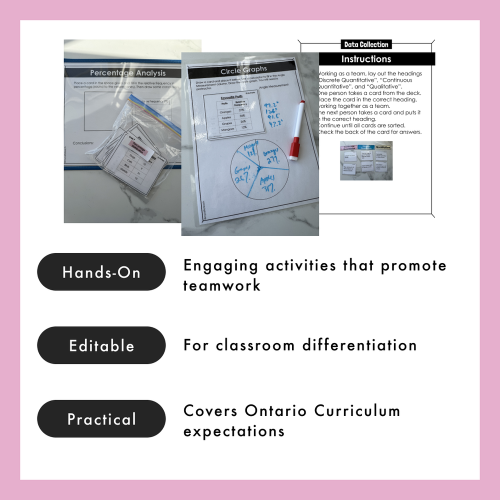 Grade 7 Math Centres - Data Literacy Curriculum