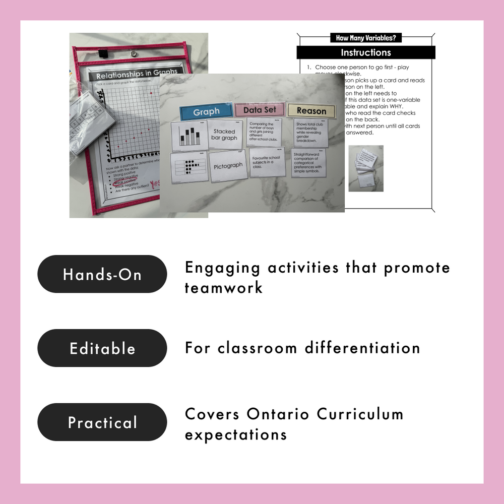 Grade 8 Ontario Math Centres | Data Literacy | Google Slides