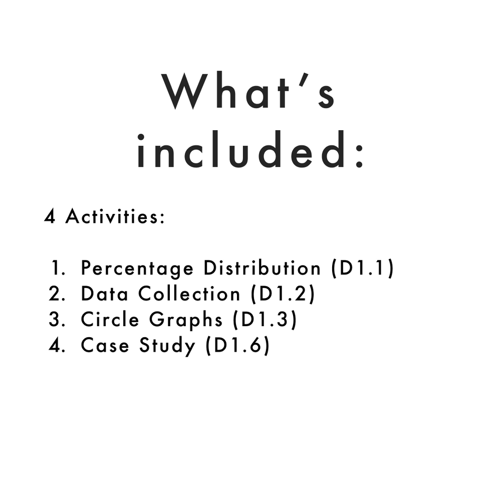 Grade 7 Math Centres - Data Literacy Curriculum