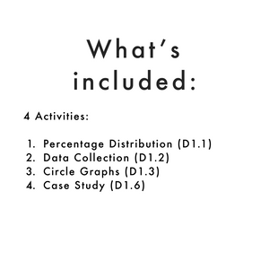 Grade 7 Math Centres - Data Literacy Curriculum