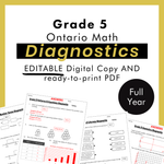 Grade 5 Ontario Math Diagnostics | Back to School | Google Slides