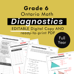 Grade 6 Ontario Math Diagnostics | Back to School | Google Slides