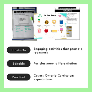 Grade 4 Math Centres - Financial Literacy Curriculum