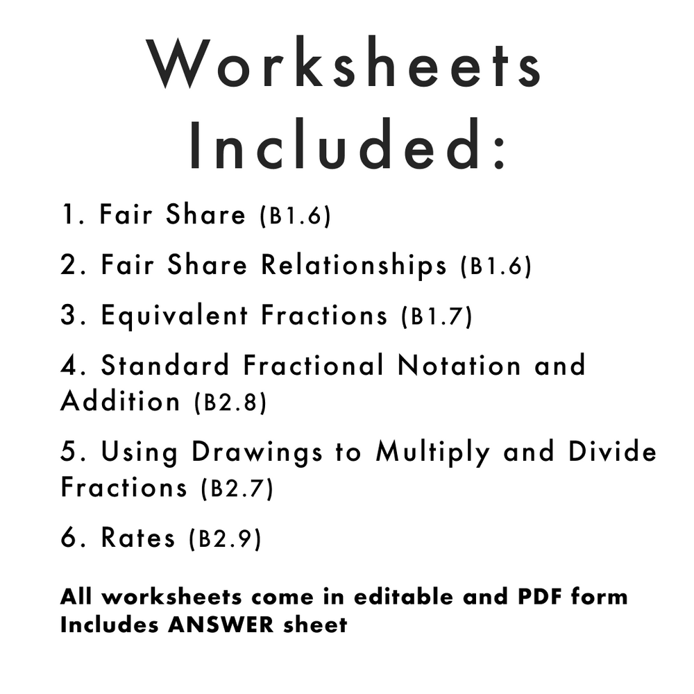 Grade 3 Ontario Math - Fractions and Ratios Worksheets PDF + Editable Google Slides