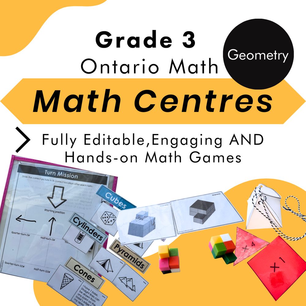 Grade 3 Ontario Math Centres | Geometry | Google Slides – My Call to Teach