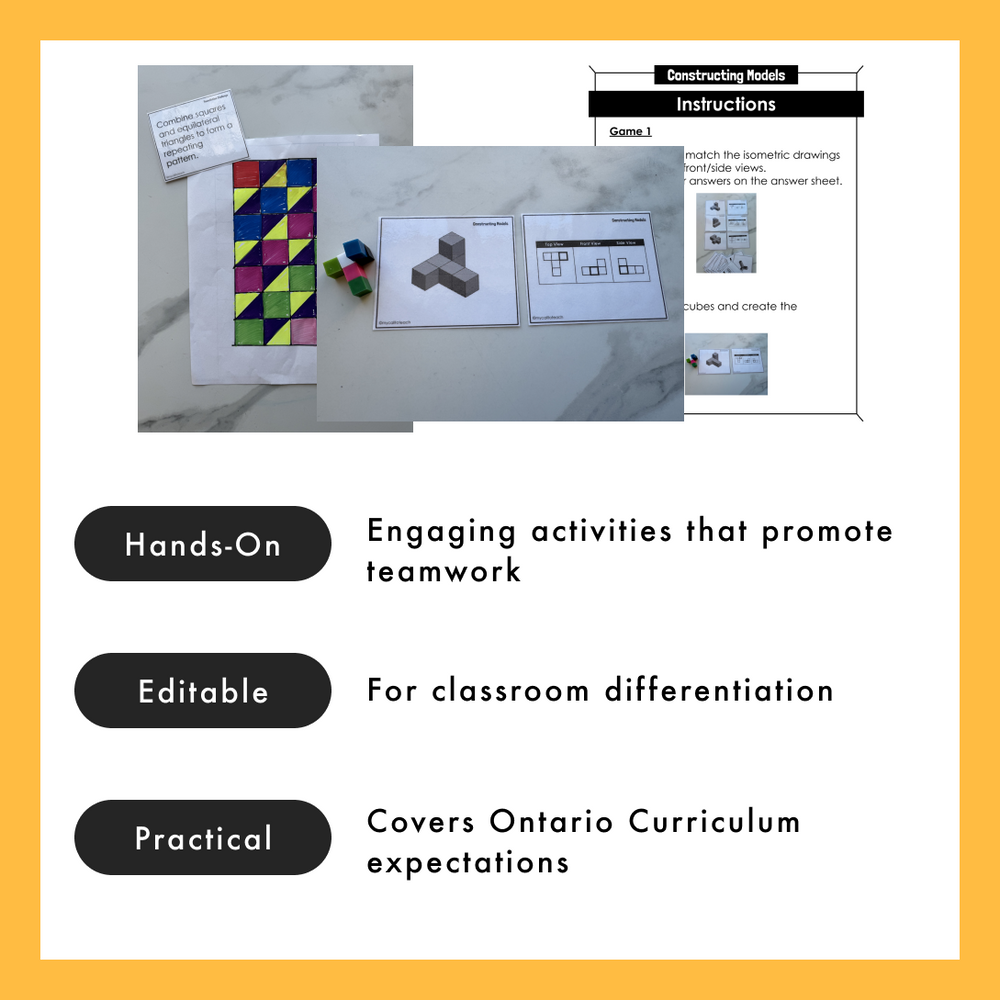 Grade 8 Ontario Math Centres | Geometry | Google Slides