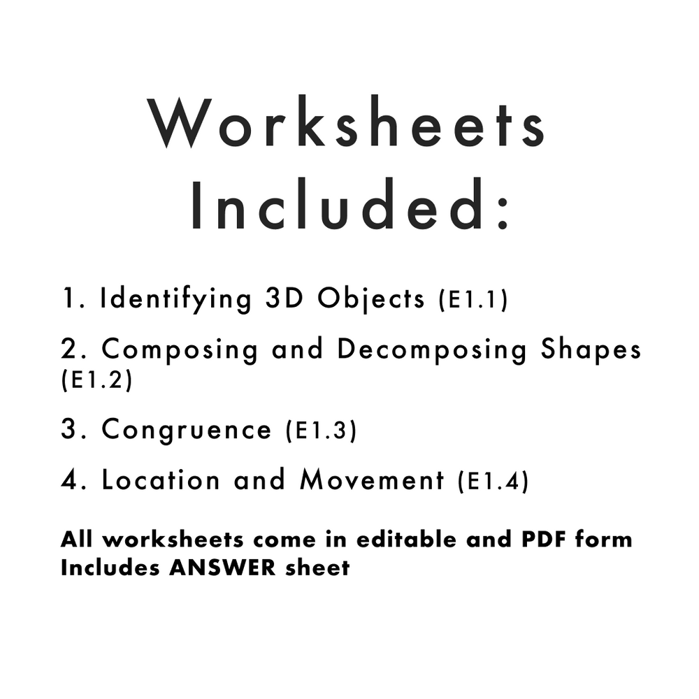 Grade 3 Ontario Math - Geometry Worksheets PDF + Editable Google Slides