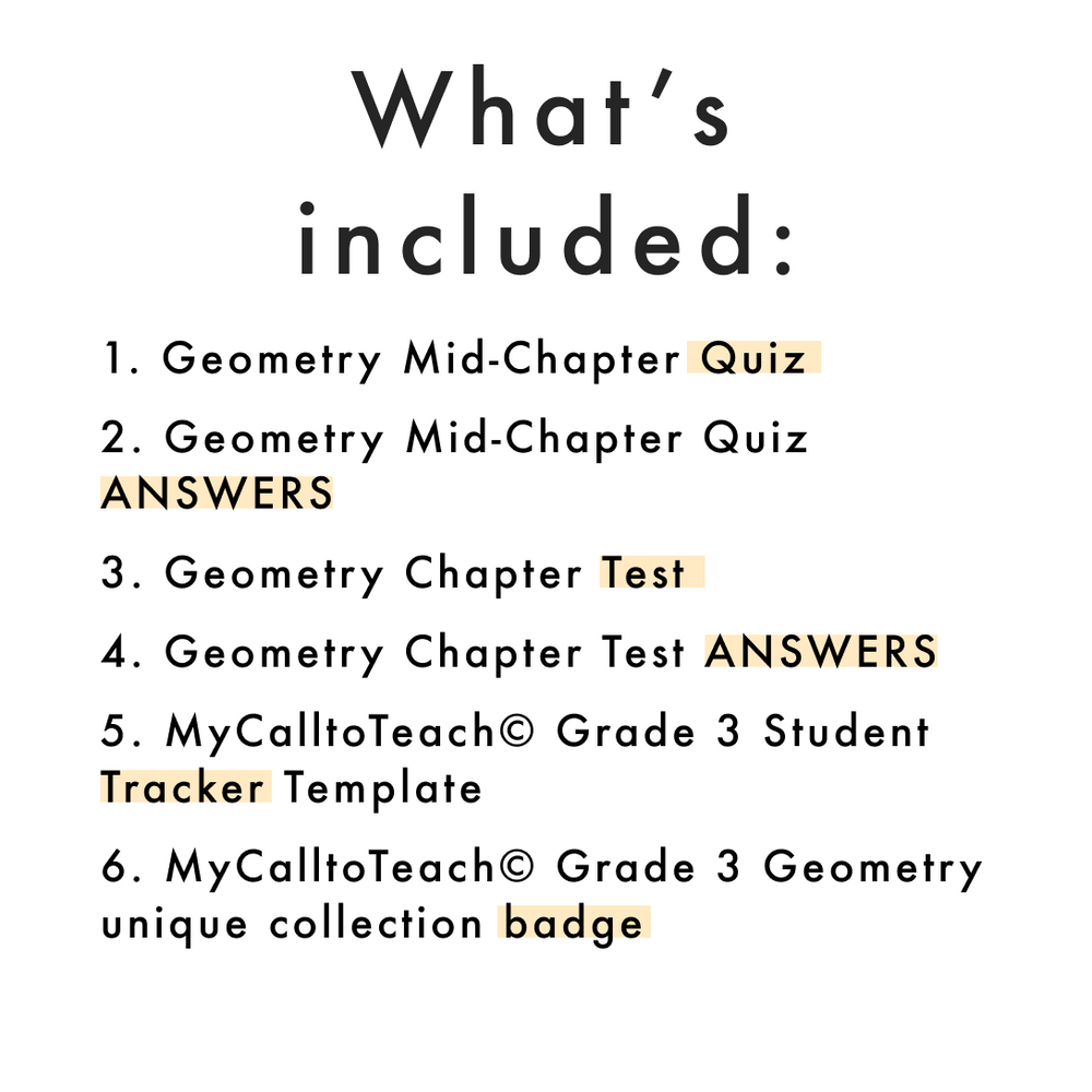 Grade 3 Ontario Math - Geometry Assessments - PDF + Google Slides