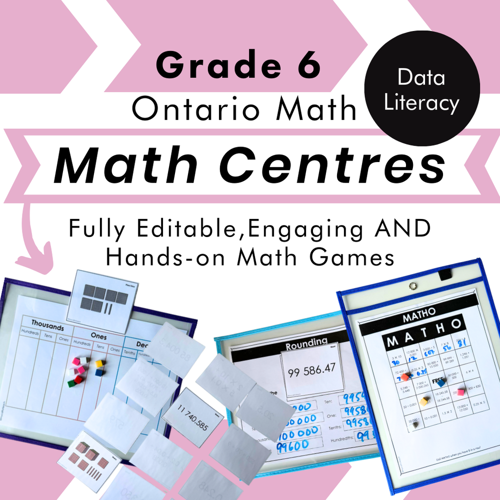 Grade 6 Math Centres - Data Literacy Curriculum – My Call to Teach