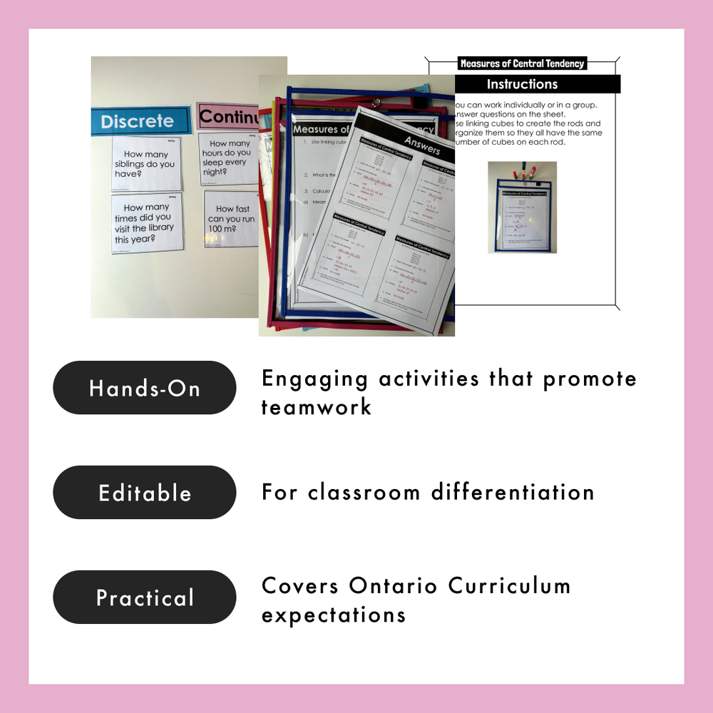 Grade 6 Math Centres - Data Literacy Curriculum