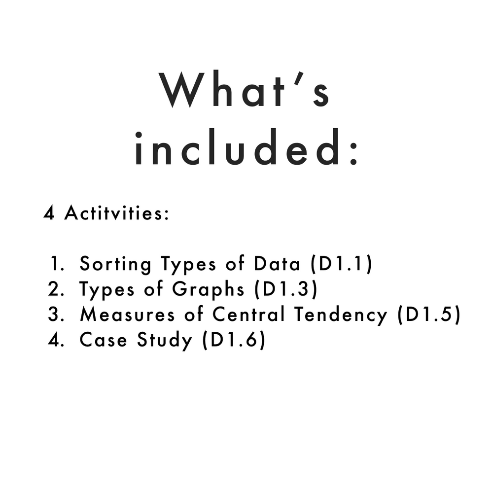 Grade 6 Math Centres - Data Literacy Curriculum