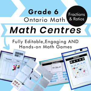 Grade 6 Math Centres - Fractions and Percents Curriculum