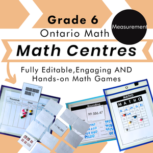 Grade 6 Math Centres - Measurement Curriculum