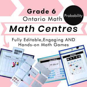 Grade 6 Math Centres - Probability Curriculum