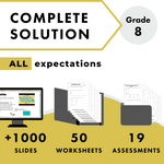 Grade 8 Ontario Math COMPLETE SOLUTION - All expectations