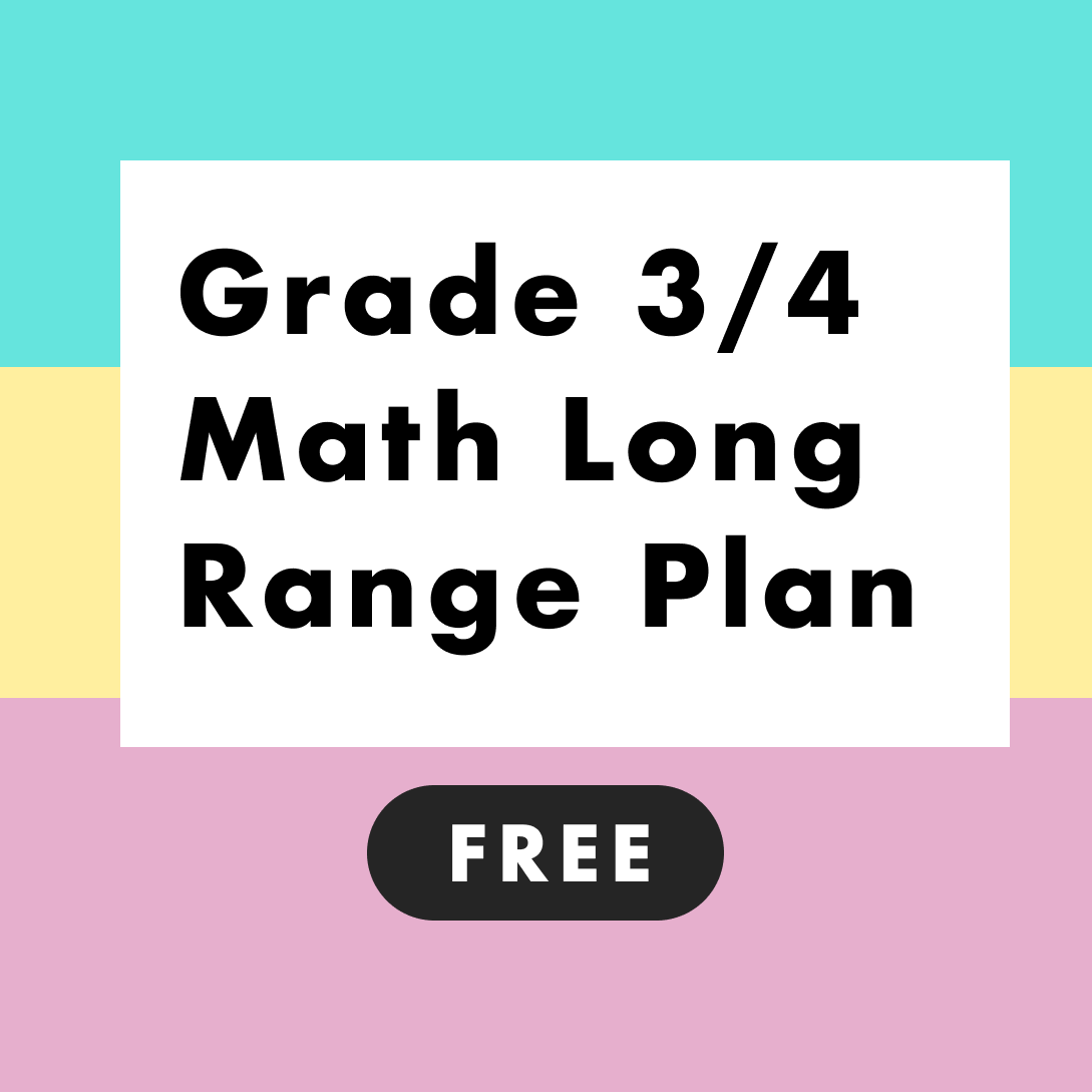 Grade 3 and 4 NEW Ontario Math Long Range Plan (LRP) FREEBIE My Call