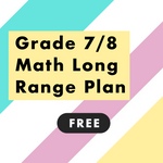 Grade 7 and 8 NEW Ontario Math Long Range Plan (LRP) FREEBIE