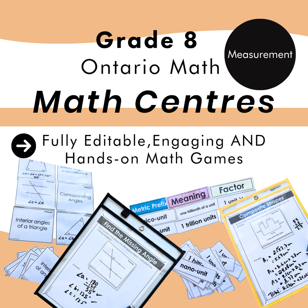 Grade 8 Ontario Math Centres | Measurement | Google Slides