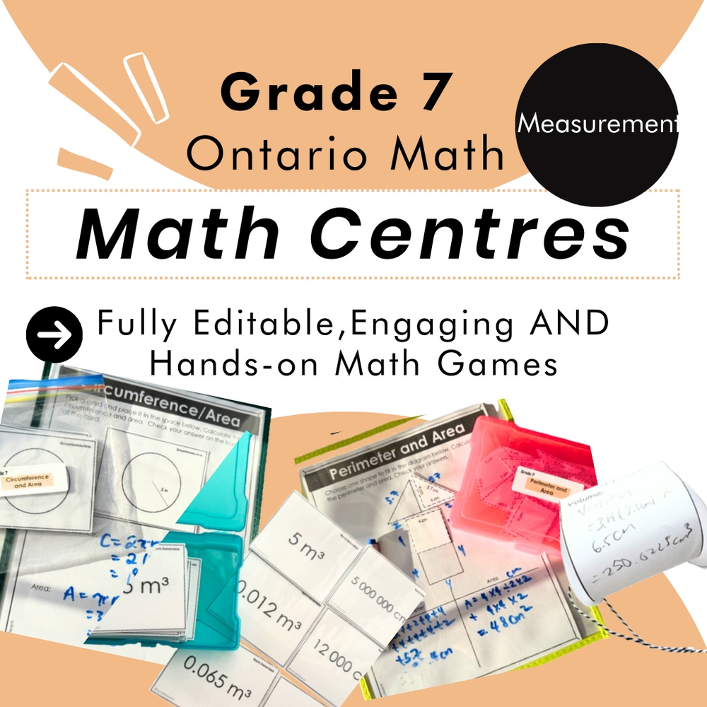 Grade 7 Math Centres - Measurement Curriculum