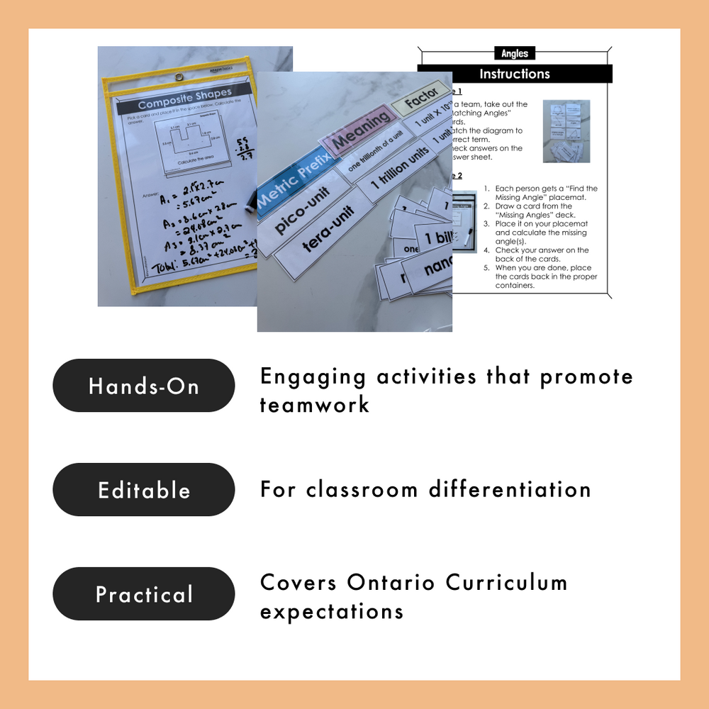 Grade 8 Ontario Math Centres | Measurement | Google Slides