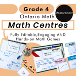 Grade 4 Math Centres - Measurement Curriculum