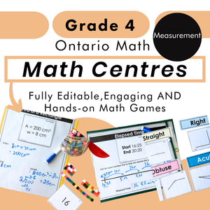 Grade 4 Math Centres - Measurement Curriculum