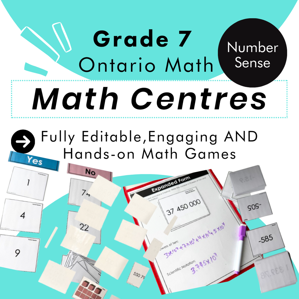 Grade 7 Math Centres - Number Sense Curriculum