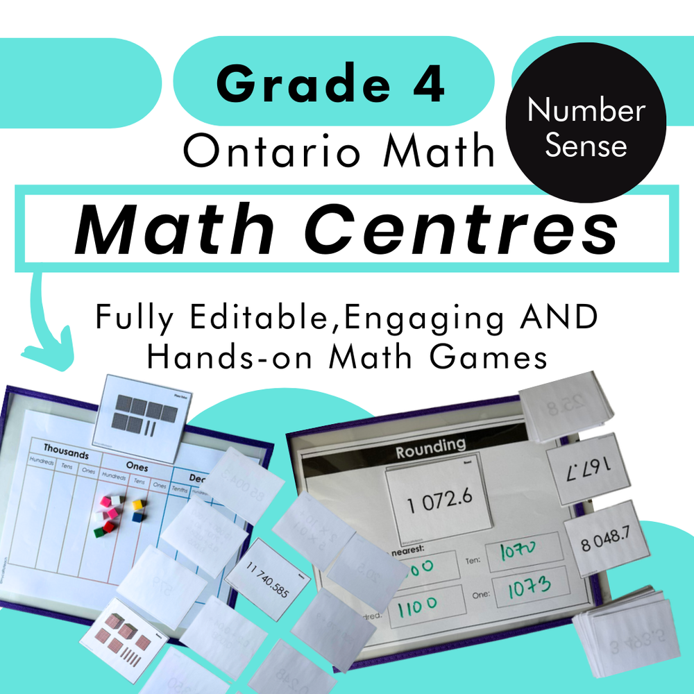 Grade 4 Math Centres - Number Sense Curriculum