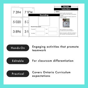 Grade 4 Math Centres - Number Sense Curriculum