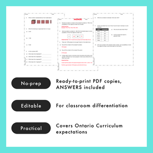 
            
                Load image into Gallery viewer, Grade 4 Ontario Math - Number Sense Worksheets PDF &amp;amp; Google Slides
            
        