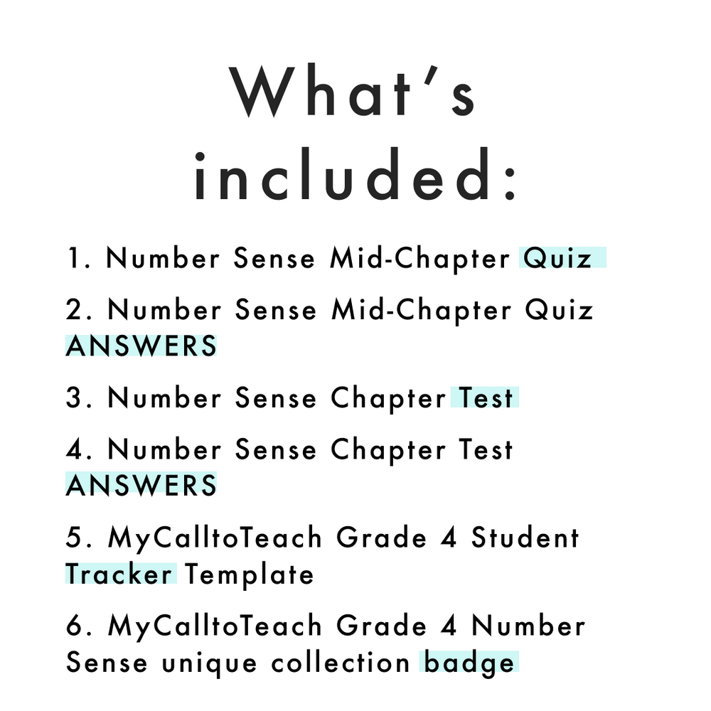 Grade 4 Ontario Math - Number Sense Assessments - PDF, Google Slides