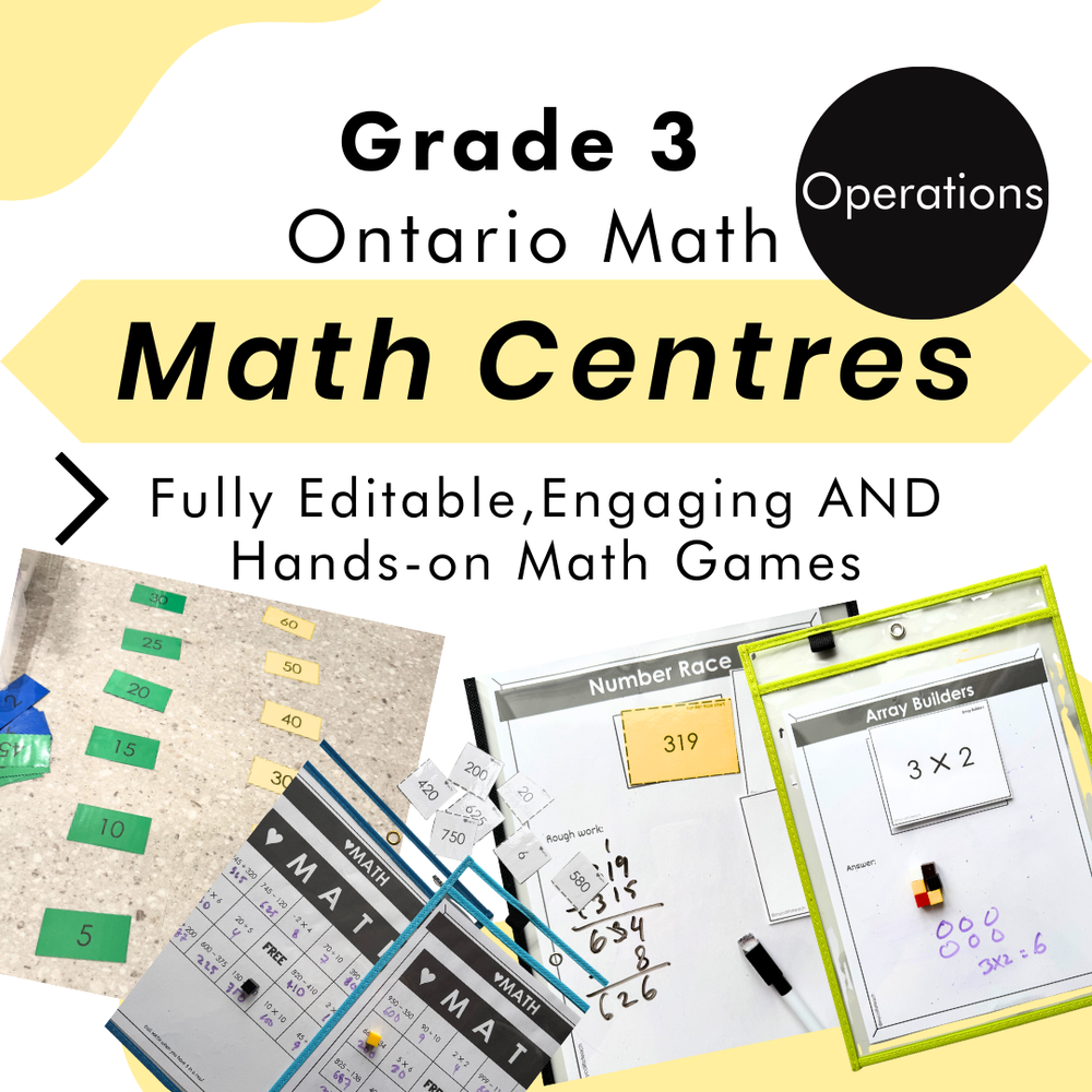 Grade 3 Ontario Math Centres | Operations | Google Slides – My Call to ...