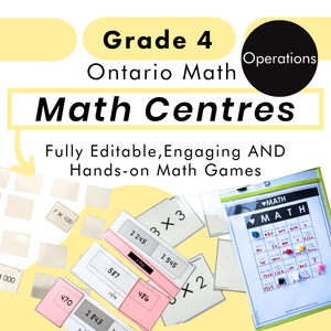 Grade 4 Math Centres - Operations Curriculum