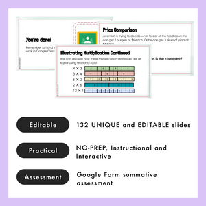 Grade 3 Ontario Math - Patterns & Equations - Digital Google Slides + Form